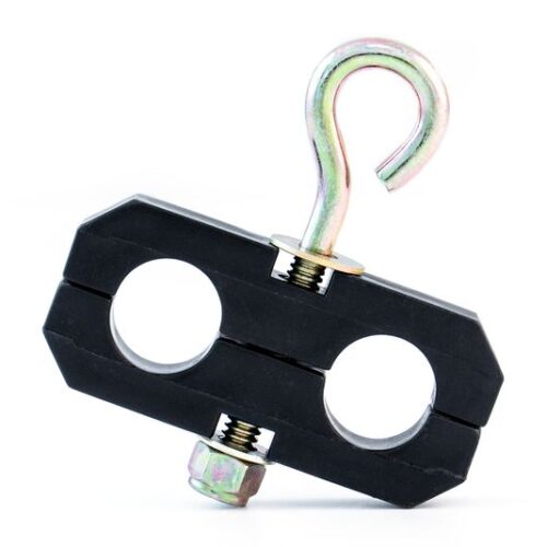 2-Hole Air Hose Clamp, Eye-Bolt for 3/8″ I.D. Hose