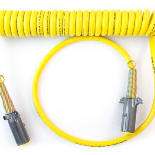 7-Way ISO Cable – 15ft, Coiled, 12″ & 48″ Leads