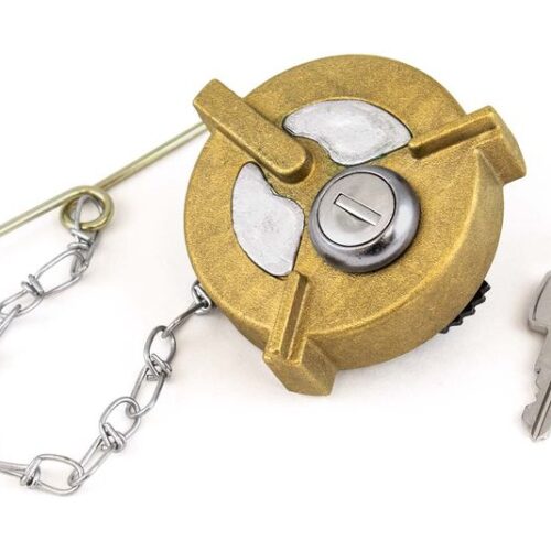 2″ Brass Fuel Cap, Vented, Locking