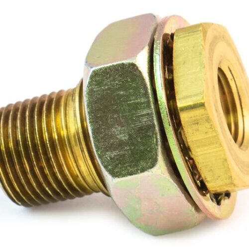 Bulkhead Fitting, Brass, 1-7/8″, .55″ x 1.460″ Steel Nut