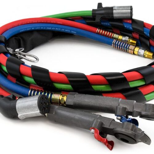 3-in-1 Wrap with Red & Blue Hose, 12′, MAXXGrips, Sonogrip ABS with Straight & Angled Ends, Pallet