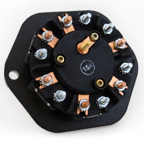 7-Way Zinc Receptacle, Solid Pin, 15A Circuit Breakers