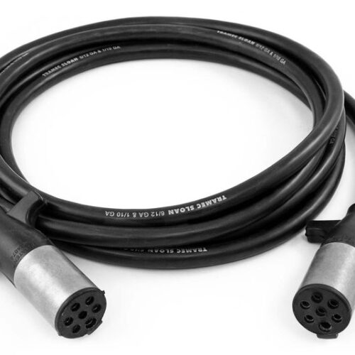 Sonogrip Cable – 20ft, Straight, Black Jacket, Straight Zinc Plugs, 1/10-6/12 GA Wire