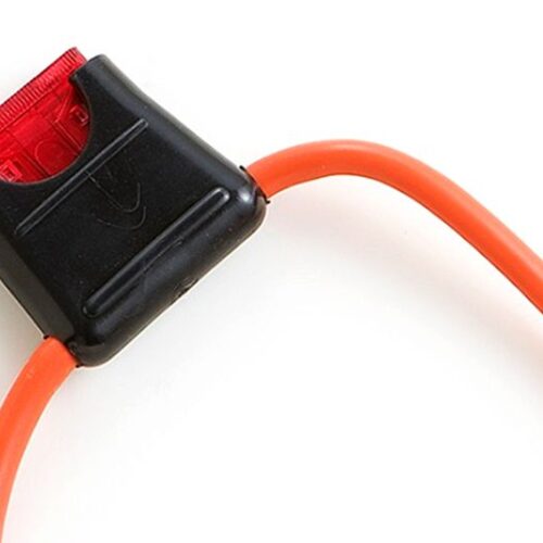 In-Line Fuse Holder for Regular ATO/ATC Style Blade Fuses, 12 Gauge Red Wire
