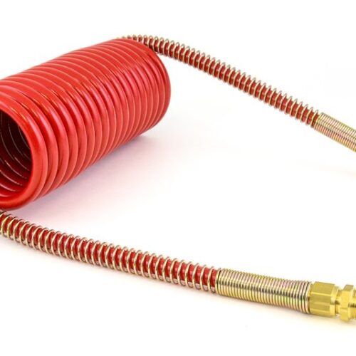 Coiled Air, 15′, Red, 12″ Leads, 1/2″ NPT