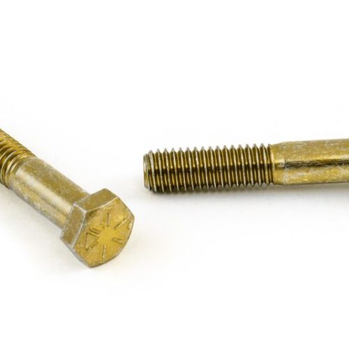 Bolt, Hex Cap Screw, 3/8 x 5 UNC, Grade 8, Yellow Zinc, Pkg 50