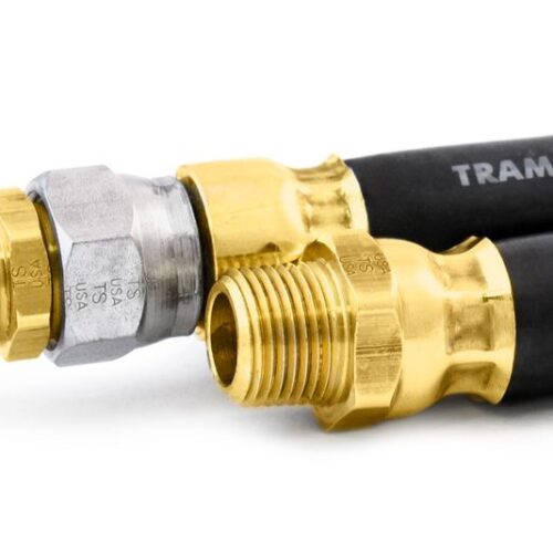 3/8″ Adapter Style Hose Assembly, 54″, 3/8″ Fixed 3/8″ Swivel, Black