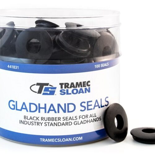 Gladhand Seal Retail Bucket Display, Black Rubber Seals