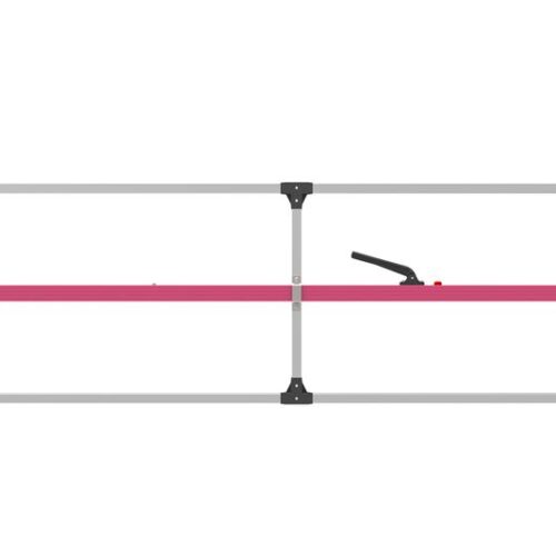 SL-30 Cargo Bar, 84″-114″, Articulating and F-track Ends, Attached 3 Crossmember Hoop, Pink