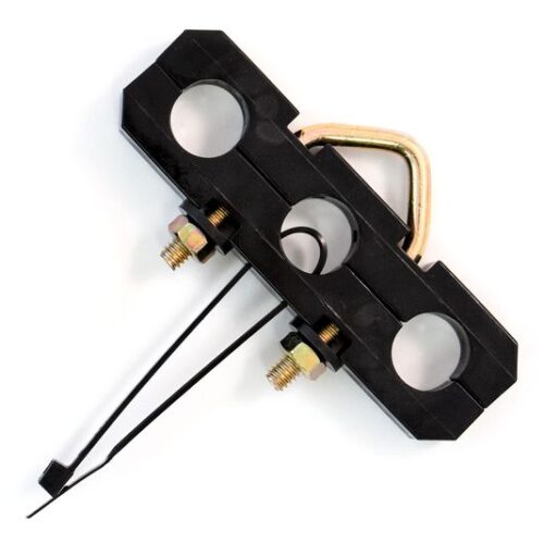 3-Hole Air Hose Clamp, V-Bolt with Tie for 3/8″ I.D. Hose and Cable