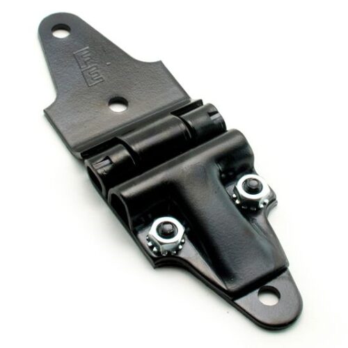 End Hinge Assembly for 2″ Rollers, Black E-Coat