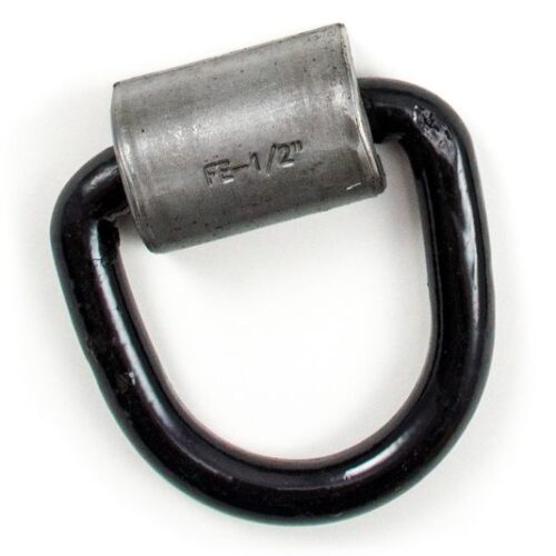 Tie Down D-Ring with Cast Weld-on Clip, 1/2″, 2.38″ x 2.5″ I.D.