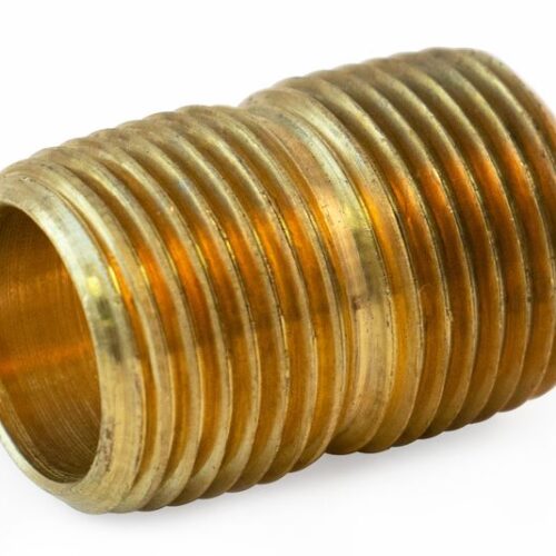 Close Pipe Nipple, Yellow Brass, 1/2″, Carton Pack