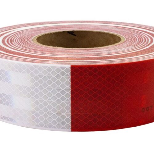 DOT-C2 Reflective Tape, 150′ Roll, 7″ red x 11″ white pattern