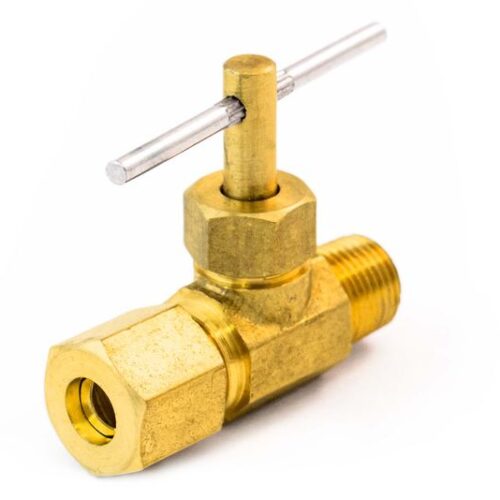 Compression to Male Pipe, Straight Needle Valve, 3/8″ x 1/4″