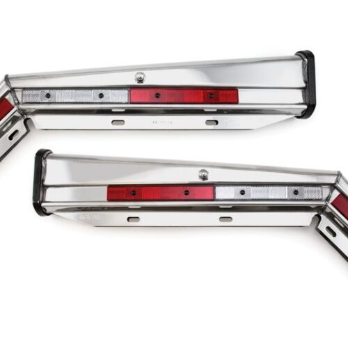 Hellcat Straight Spring Loaded Flap Bracket, Shortie, Stainless Steel